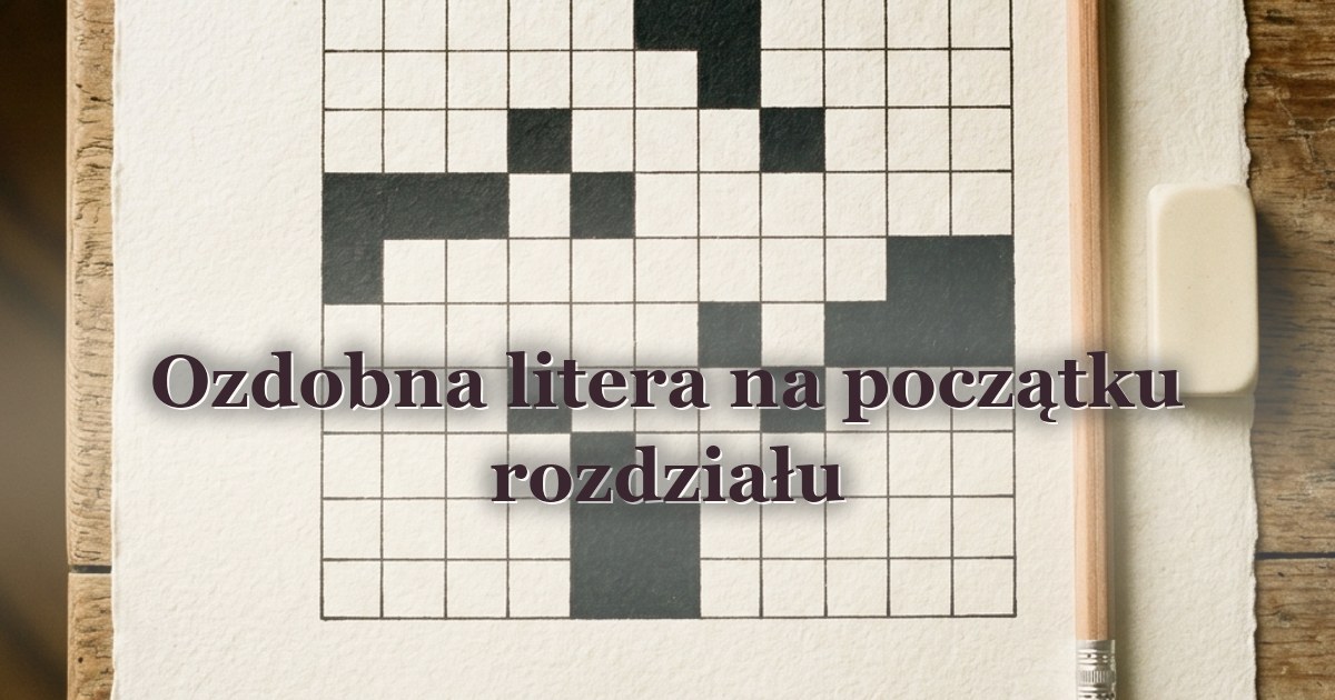 Ozdobna litera na początku rozdziału