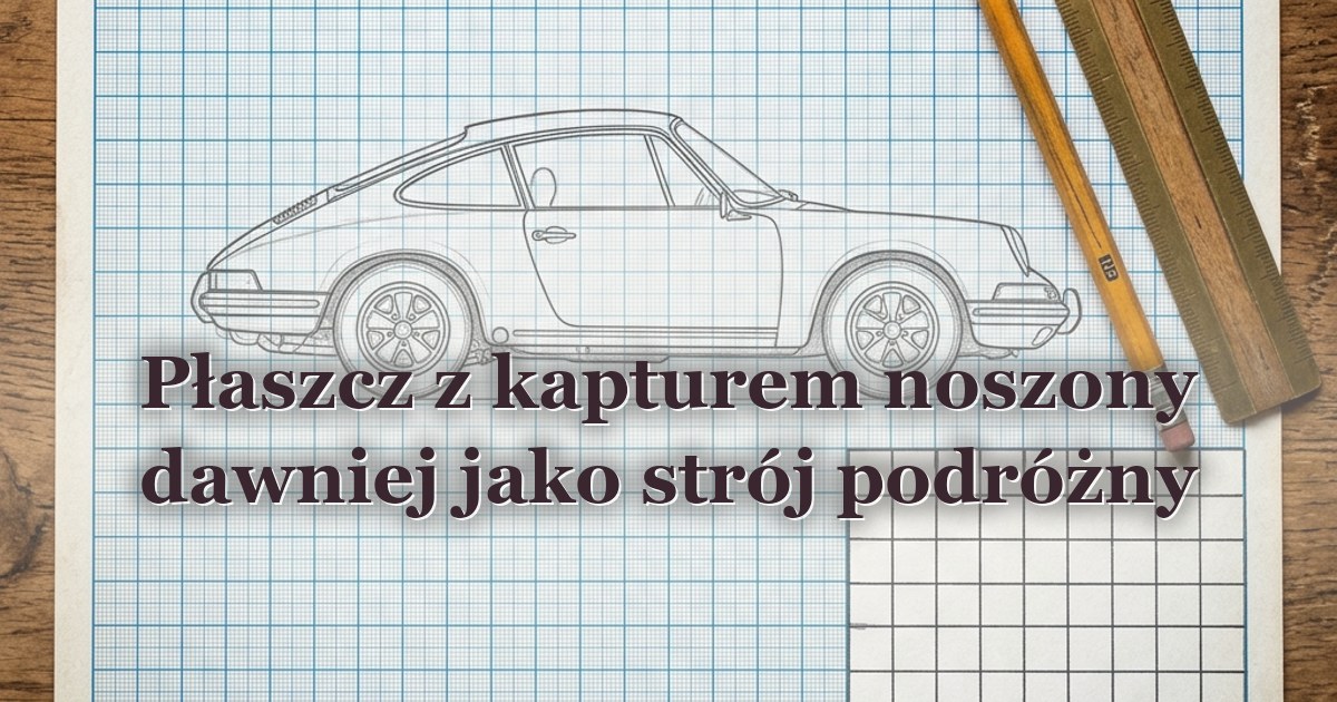 Płaszcz z kapturem noszony dawniej jako strój podróżny